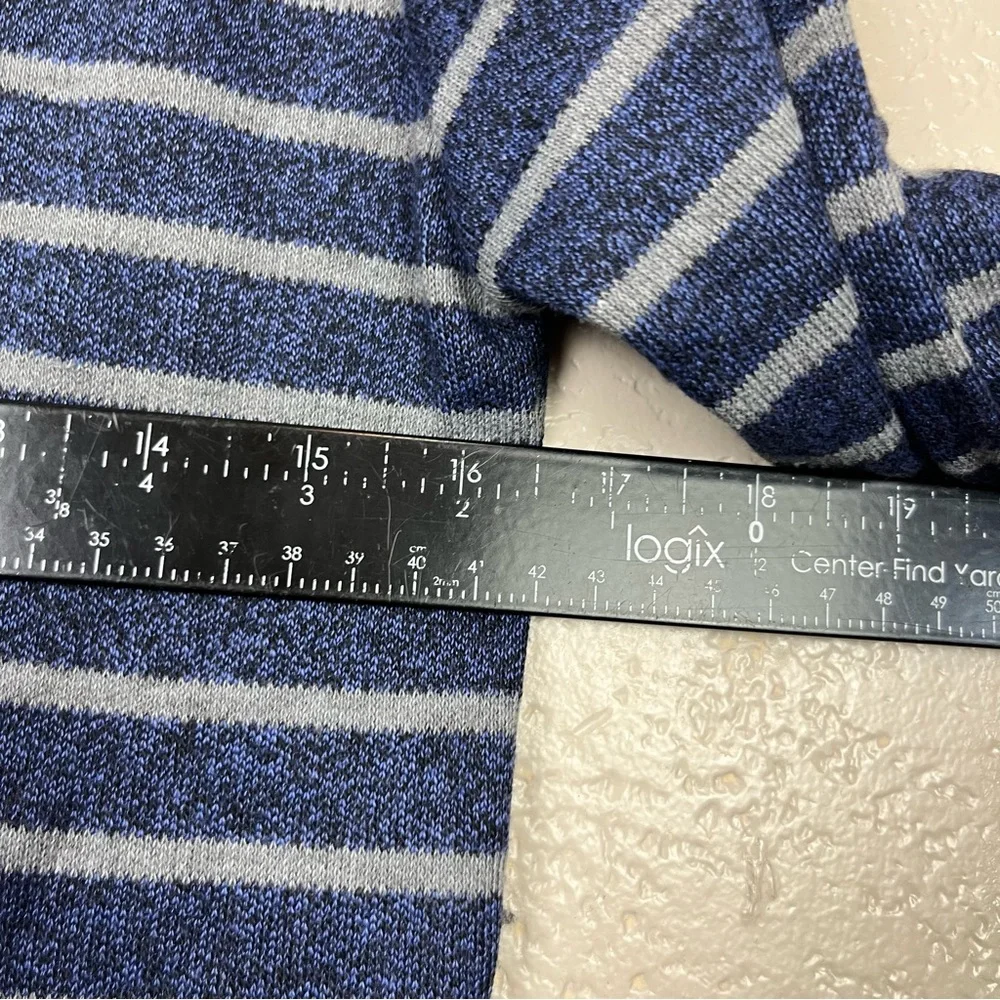 5 for $30 Street rules boy long sleeve 3/4 zip super soft navy blue gray striped